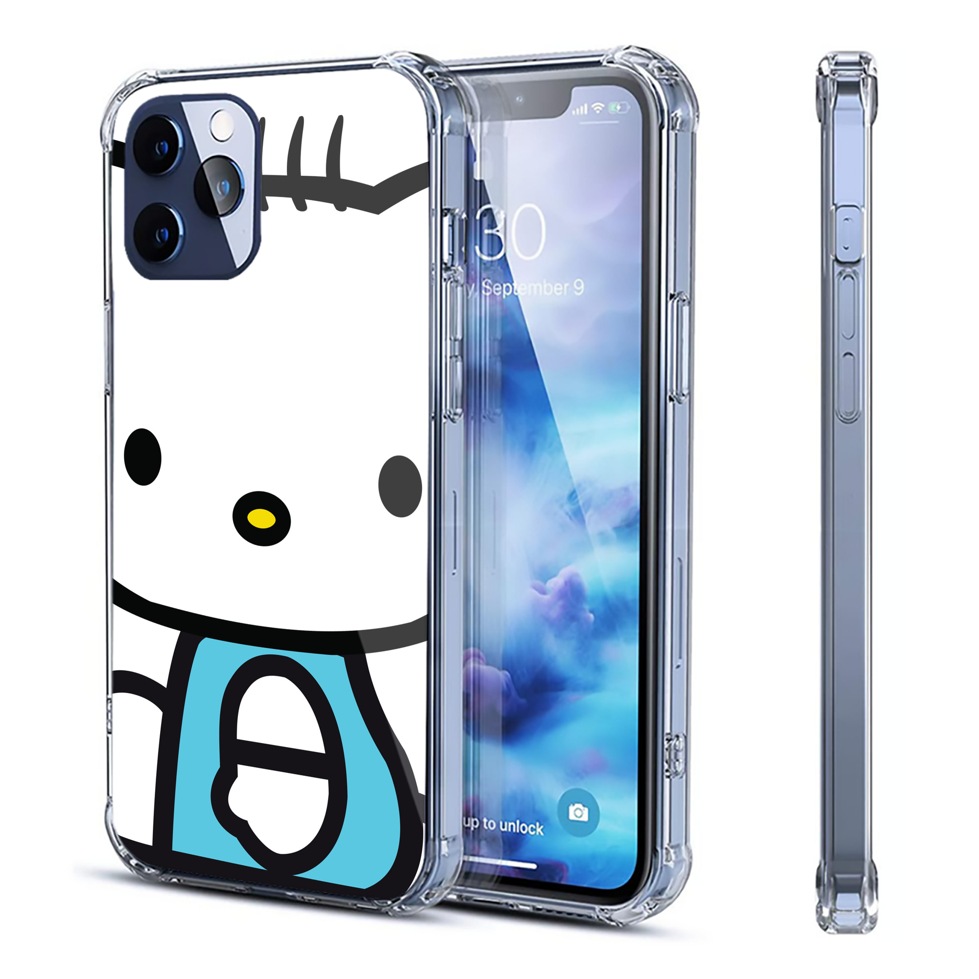 （画像用） Hello Kitty ハローキティ 【iPhone 12シリーズ対応】透明スマホケース（クリアソフトケース）